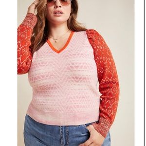 NWT anthro puff sleeve sweater